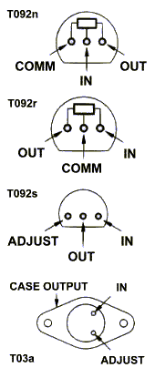 Voltage Regulator Pin-outs