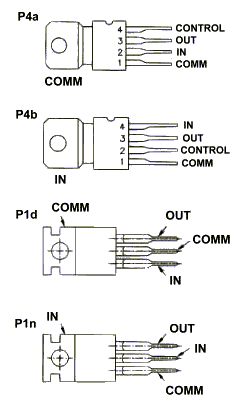 Voltage Regulator Pin-outs