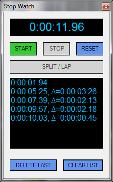 Stopwatch screenshot